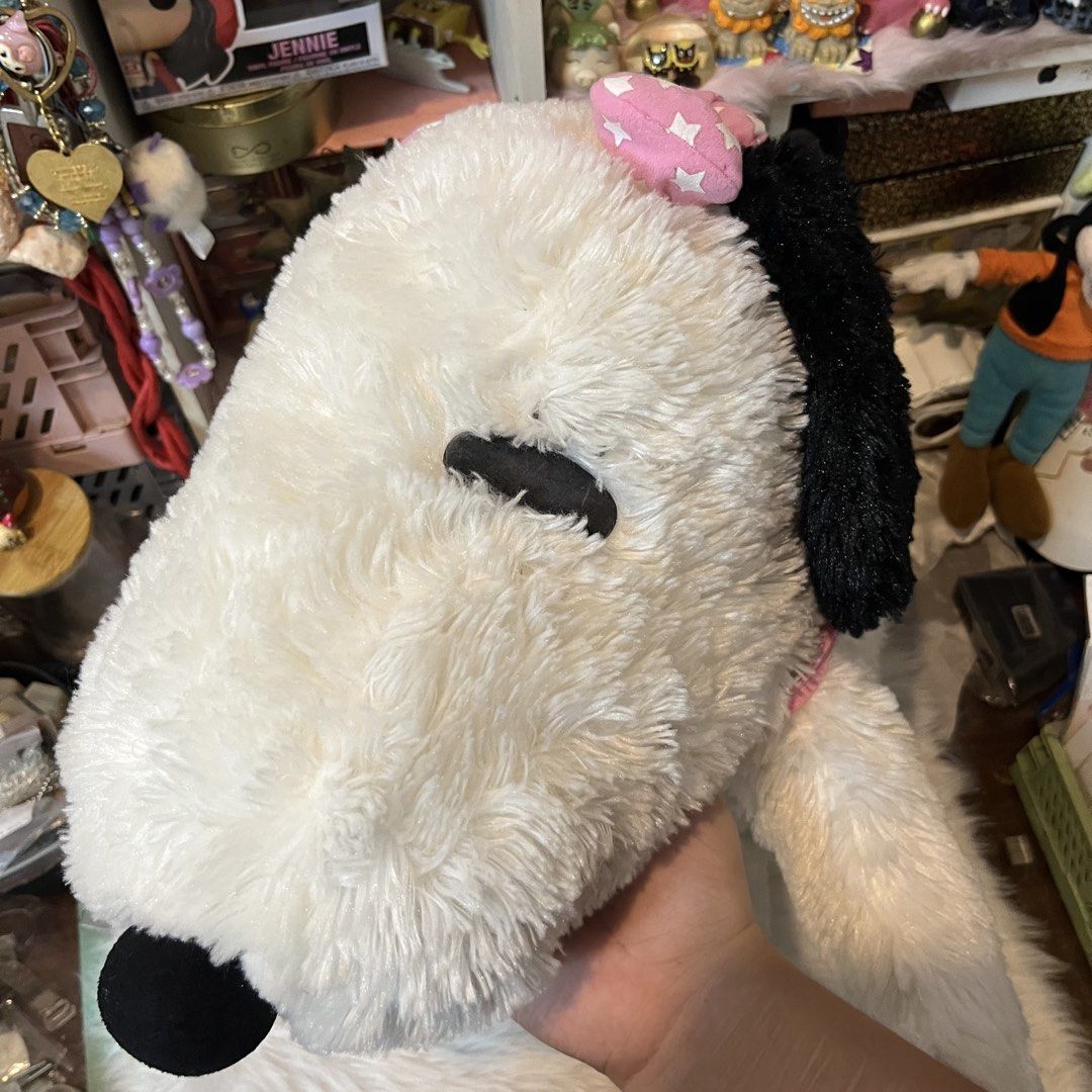 Snoopy Belle Large Plush FREE SF (Category: Plushies & Soft Toys) located in Malolos. Submitted by babebunzz (Listing ID 1462372927, Image 2). Description: - Adorable Belle plush toy, Snoopy's sister. - Features a pink bandana with white stars and her name. - Wears a cute pink bow on her head. - Made of soft and fluffy material. - Ideal for Snoopy enthusiasts, cuddling, or display..