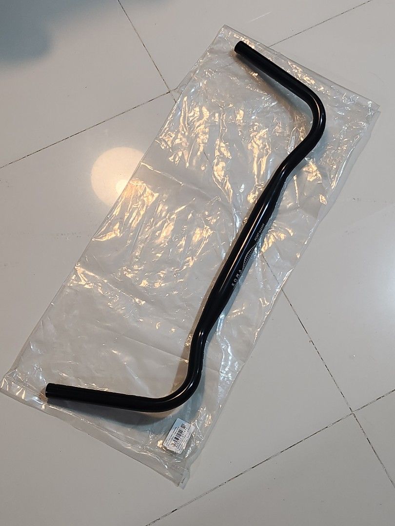 Soma Portmann Handlebar (Category: Bicycles) located in Manila. Submitted by bhoypablo (Listing ID 1462392438, Image 1). Description: For sale Brandnew Soma Portmann Handlebar • 6061-T6 aluminum • Polished finish, silver or black • Width: 650mm • Rise: 25mm • Center: 31.8mm • Grip Area Diameter: 22.2mm • Grip Area Length: 160mm • Backsweep: 73° Change of plans Pm me for inquiries..