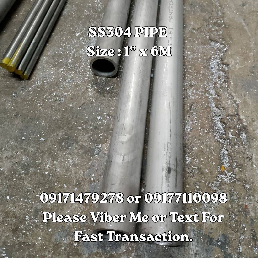 SS304 PIPE Size : 1” x 6M (Category: Home Improvement Tools & Accessories) located in Manila. Submitted by 09171479278_elsie. (Listing ID 1462305496, Image 1). Description: SS304 PIPE Size : 1” x 6M.