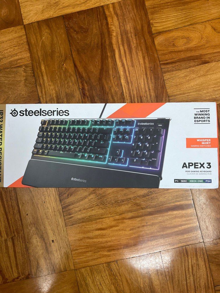 STEELSERIES APEX 3 (Category: Computer Keyboard) located in Manila. Submitted by istealthy_21 (Listing ID 1462407677, Image 2). Description: NEGOTIABLE with box / unopened won in competition dm if interested!! .
