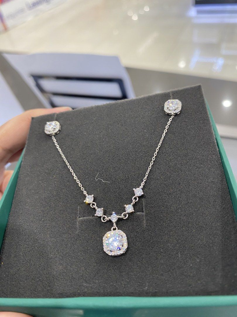 Sterling Silver Necklace and Earrings set (Category: Necklaces) located in Manila. Submitted by Pandorahope_30 (Listing ID 1462408622, Image 2). Description: - lifetime cleaning - non tarnish - hypoallergenic - 925 sterling silver Onhand and ready to ship Payment first policy Can pickup sa boutique .