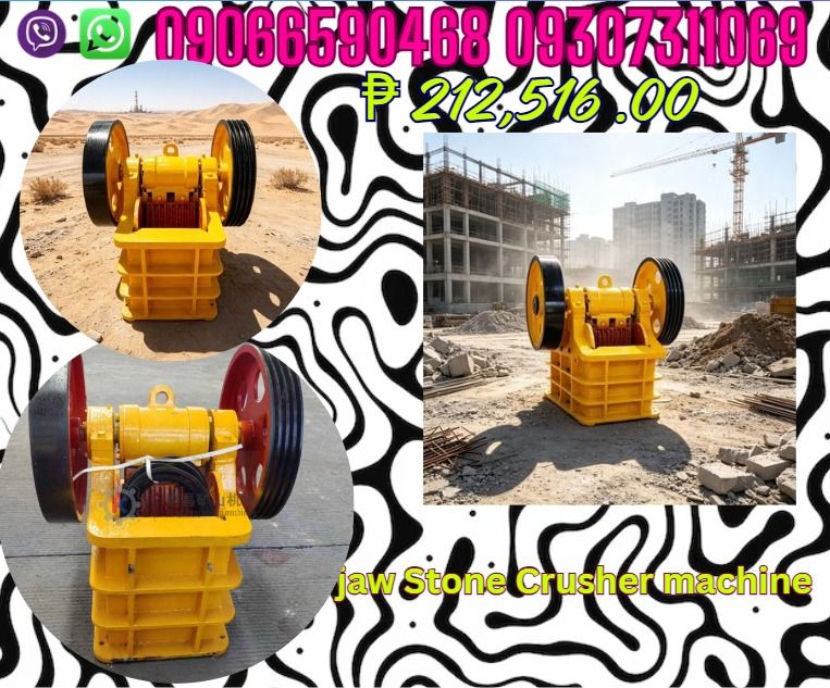 stone Jaw Crusher machine 150X250 (Category: Looking For) located in Caloocan City. Submitted by rochelleflores356-82603 (Listing ID 1462272118, Image 1). Description: ✅ Quality products ✅ Big discount for bulk orders ✅ 100% LEGIT TRUSTED SUPPLIER! ✅ With Complete Legal Documents ✅ BIR Registered ☎️ For Inquiries Please Globe : 09066590468 𝐒𝐦𝐚𝐫𝐭: 09307311069 Mode of Payments 50% down payment 50% cash on delivery within Pasig Jaw crusher Mode