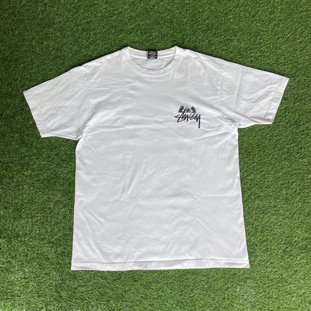 Stussy Angel Tee Laser Print (Category: Tshirts & Polo Shirts ) located in Davao. Submitted by payts.wruh (Listing ID 1462387752, Image 2). Description: Stussy Angel Tee 🔥 Medium 22x29 As new condition 💯 No issue/ No crack prints See photos for details Claim price or Offer 💌 Not budgetmeal 😋 Keep if not sold Location: Davao City.