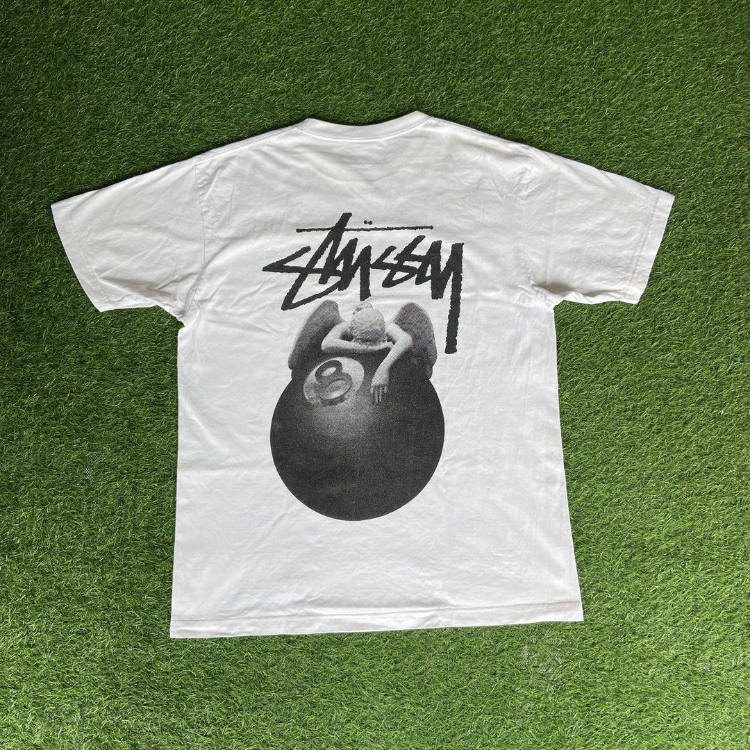 Stussy Angel Tee Laser Print (Category: Tshirts & Polo Shirts ) located in Davao. Submitted by payts.wruh (Listing ID 1462387752, Image 1). Description: Stussy Angel Tee 🔥 Medium 22x29 As new condition 💯 No issue/ No crack prints See photos for details Claim price or Offer 💌 Not budgetmeal 😋 Keep if not sold Location: Davao City.