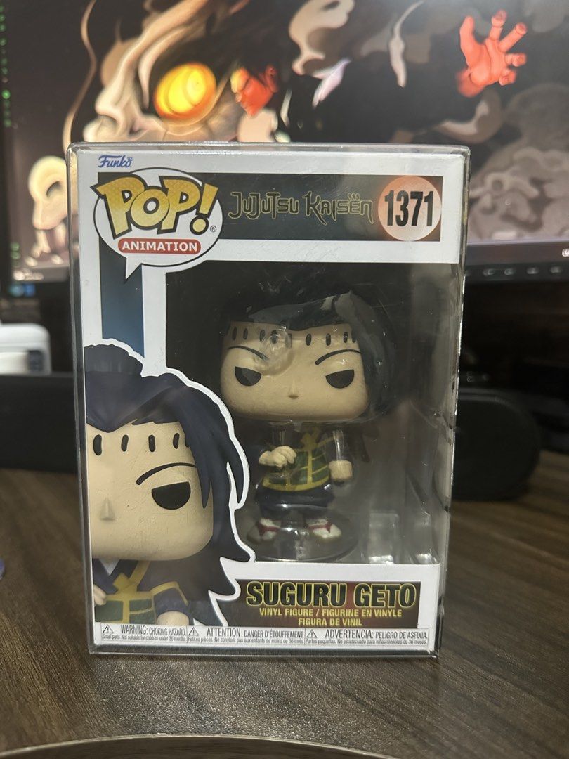 Funko Pop: Suguru Geto 1371 w/ Protector Art (Category: Designer & Blind Box Toys) located in Taguig. Submitted by collectem.ph (Listing ID 1462401154, Image 1). Description: - Suguru Geto Funko Pop! figure - w/ Protector Art - Box Condition: 9.5/10.