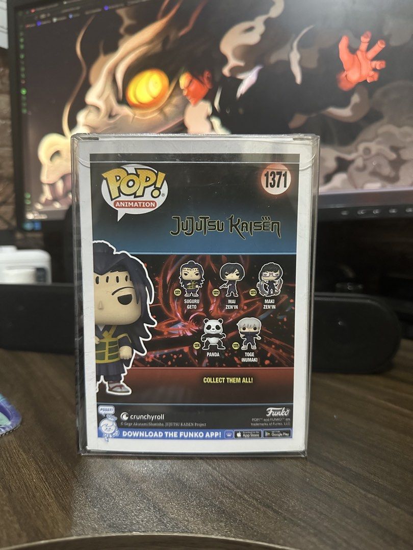 Funko Pop: Suguru Geto 1371 w/ Protector Art (Category: Designer & Blind Box Toys) located in Taguig. Submitted by collectem.ph (Listing ID 1462401154, Image 3). Description: - Suguru Geto Funko Pop! figure - w/ Protector Art - Box Condition: 9.5/10.