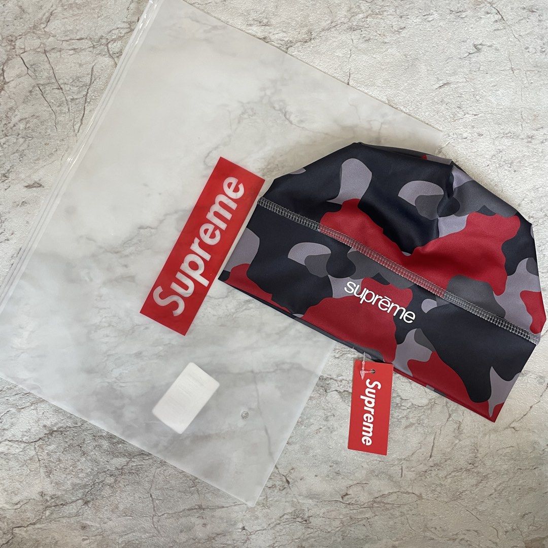 Supreme Base Layer Beanie (Category: Beanies) located in Cavite. Submitted by ayvunthrift (Listing ID 1462305120, Image 3). Description: - Supreme Beanies - Available Colors: Black, Navy Blue, Red/Grey Camouflage - Brand New with Original Tags - Includes Original Packaging - Ideal for warmth and fashion - Limited availability - get yours now!.