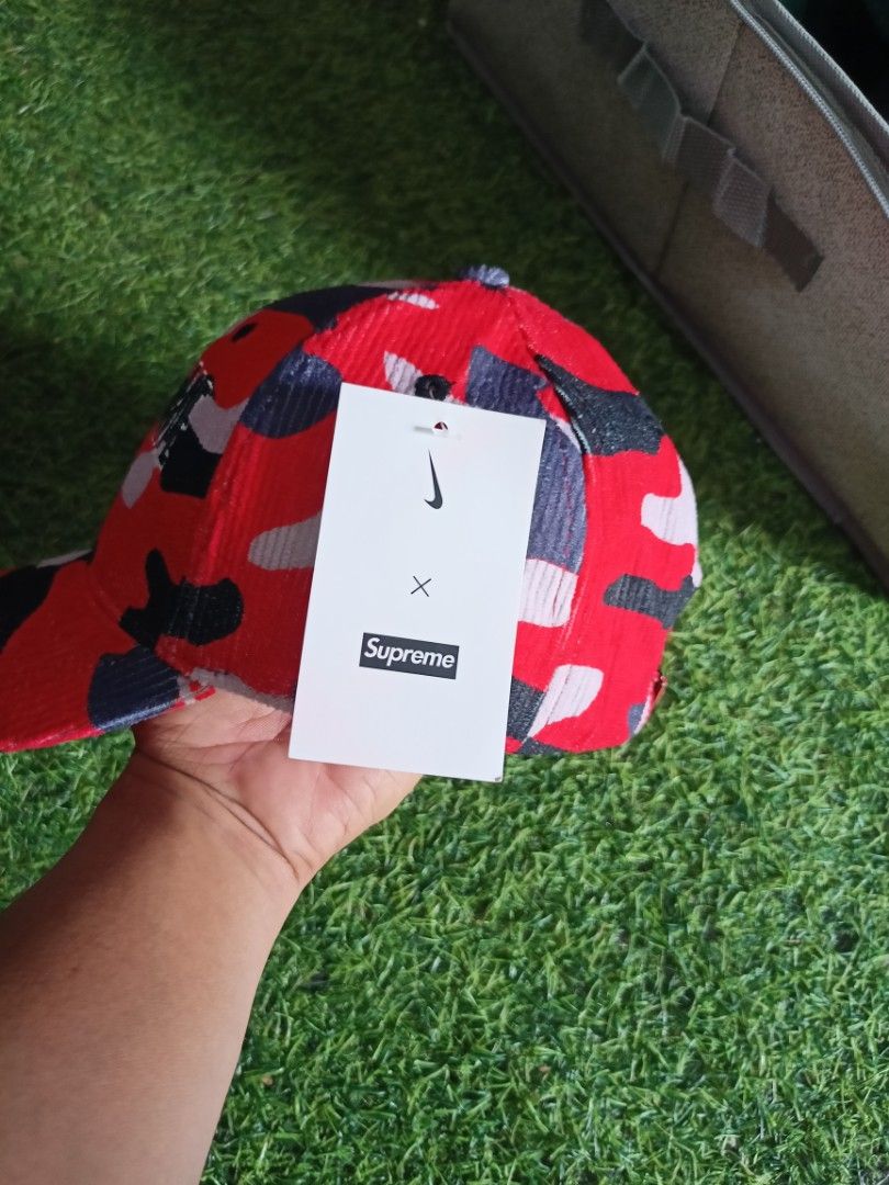 Supreme Nike Camo Corduroy Cap (Category: Caps & Hats) located in Abucay. Submitted by vcc.plug (Listing ID 1462373492, Image 3). Description: Bnew / DS Excellent!.