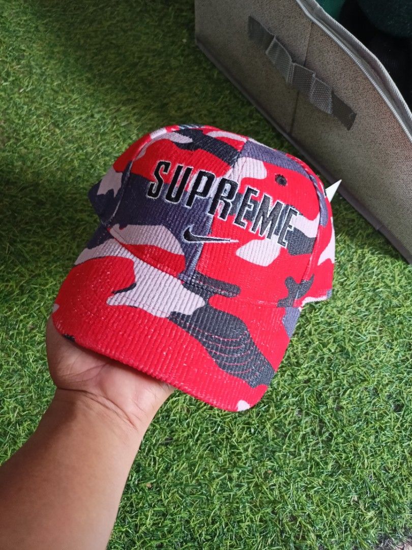 Supreme Nike Camo Corduroy Cap (Category: Caps & Hats) located in Abucay. Submitted by vcc.plug (Listing ID 1462373492, Image 1). Description: Bnew / DS Excellent!.