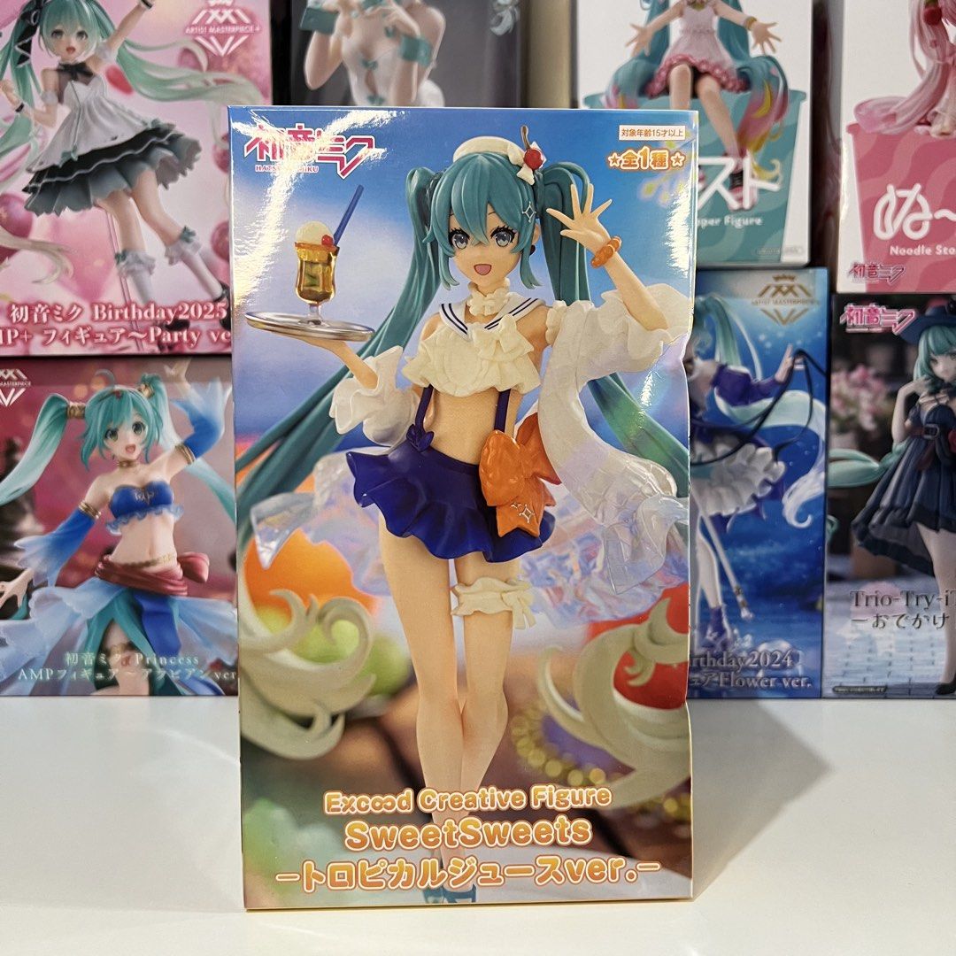 SweetSweets Series Hatsune Miku Tropical Juice (Category: Designer & Blind Box Toys) located in Paranaque City. Submitted by songel.co (Listing ID 1462276521, Image 1). Description: SweetSweets Series Hatsune Miku Tropical Juice ₱800 Loc: Sun Valley Parañaque Mod: J&T / Lalamove Mop: Gcash / BDO.