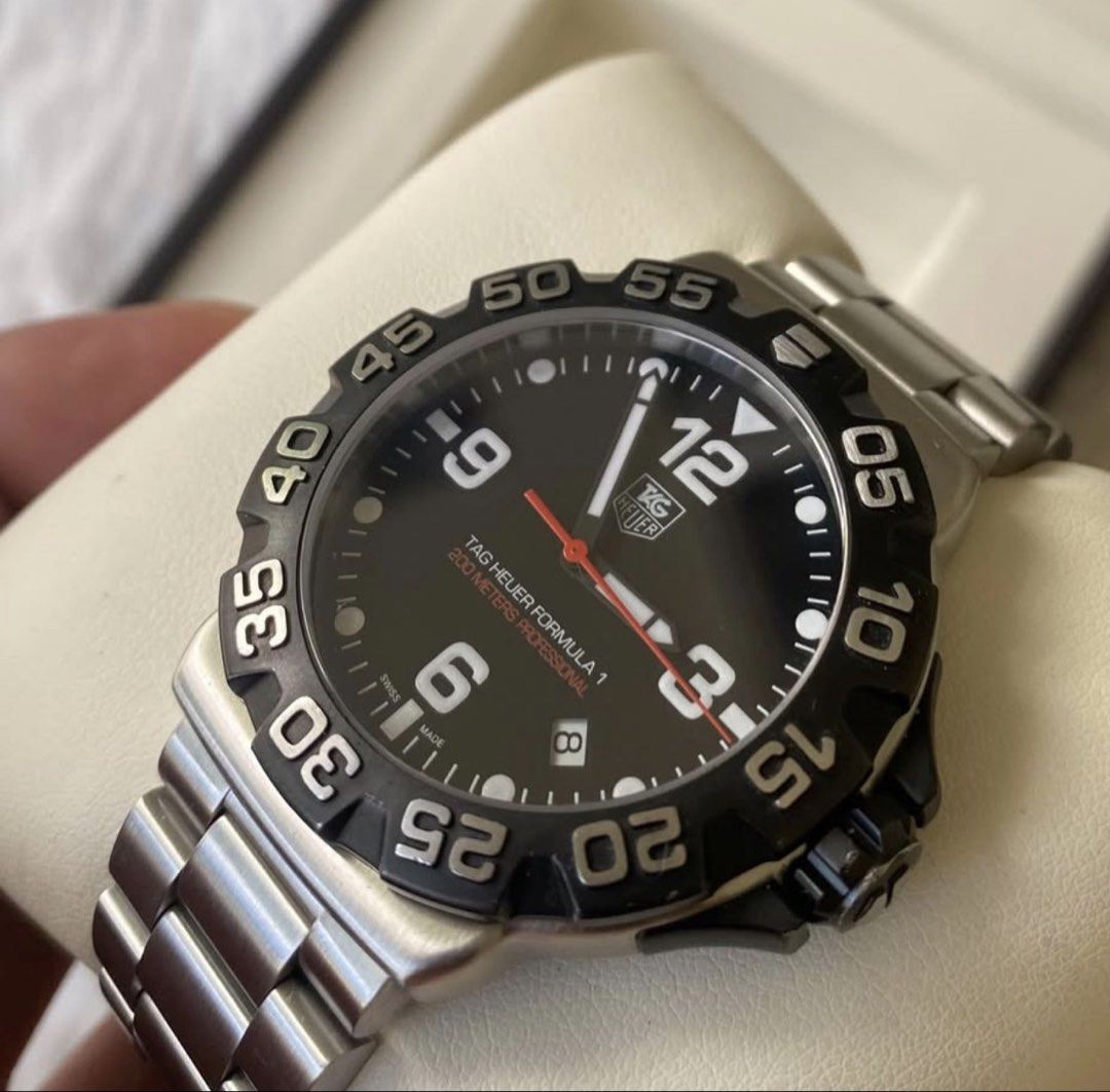 Tag heuer formula 1 (Category: Luxury Watches) located in Quezon City. Submitted by pedro_demain (Listing ID 1462305540, Image 2). Description: Tag heuer f1 Wah1010 model 41mm quartz With box only 9/10 condition Qc & Bgc area 09955225741.