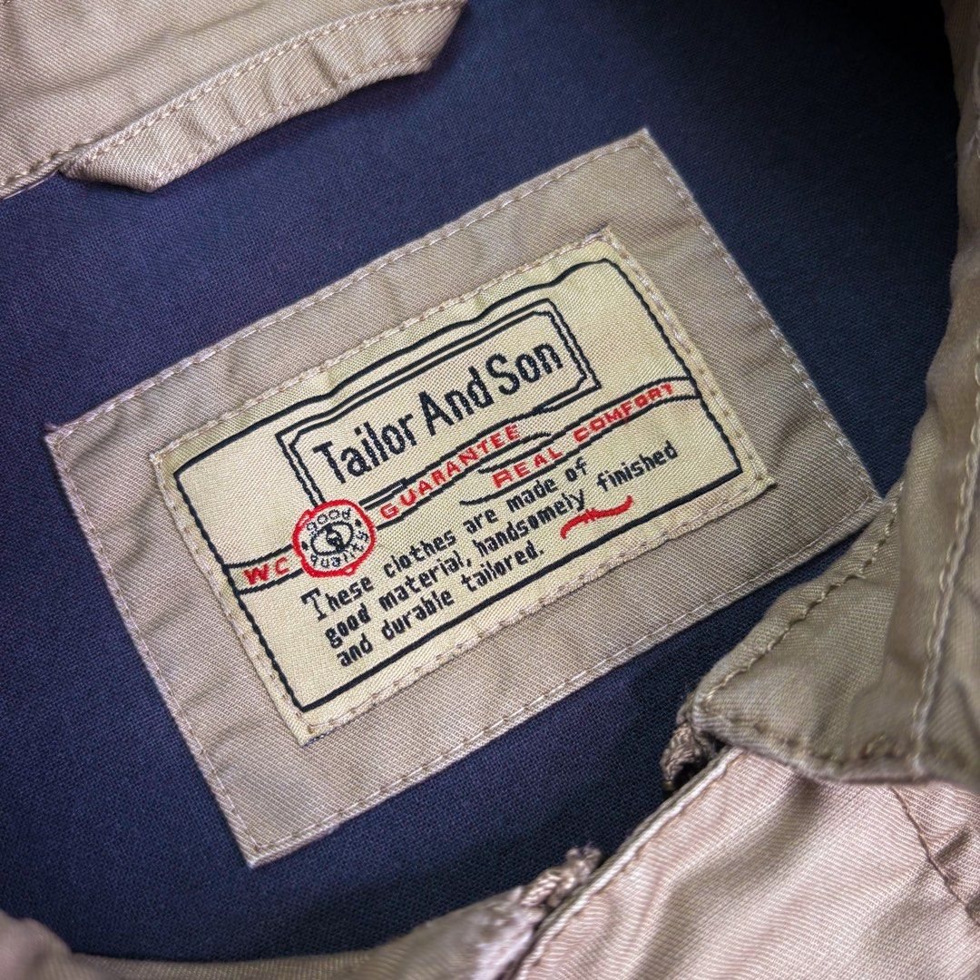 Tailor and Son | Field Jacket. (Category: Coats, Jackets and Outerwear) located in Manila. Submitted by bypiecesandstories (Listing ID 1462268530, Image 3). Description: Tailor and Son | Field Jacket. 899 PHP 🧡 Perfect Condition Can Fit — Small to X-Large Dimensions — W 23.5" L 28.5" A classic field jacket with a relaxed, timeless look. Easy to wear and perfect for adding a little more character to your everyday outfit. Shipping Fee — 64 PHP 📦 