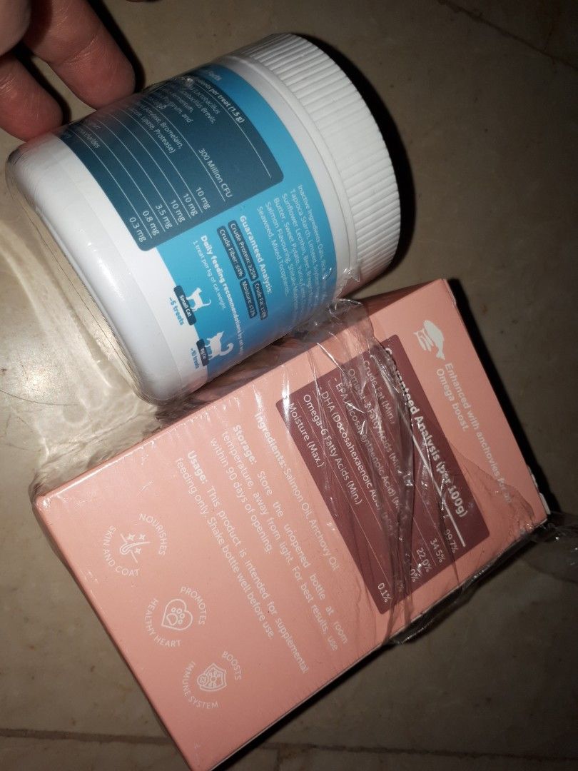 Take both cat supplements all new (Category: Pet Food) located in Quezon City. Submitted by secretluxuryshop (Listing ID 1462283044, Image 2). Description: .