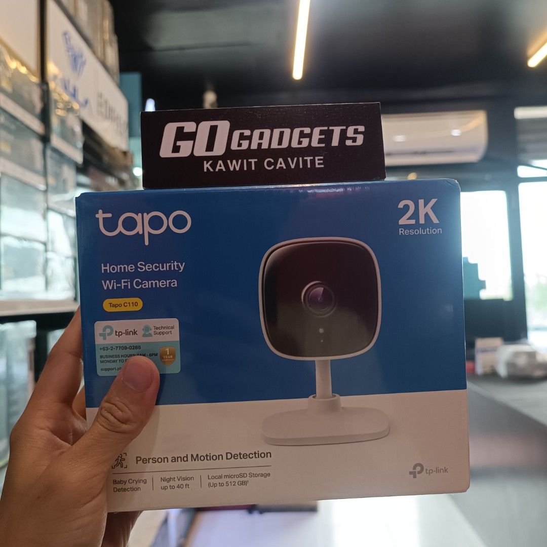 Tapo C110 Home Security Wi-Fi Camera 2K Resolution (Category: Security Systems & CCTV Cameras) located in Caloocan City. Submitted by kentsalvador31 (Listing ID 1462283609, Image 1). Description: - Tapo C110 Wi-Fi Camera - Stunning 2K HD resolution for crystal clear video - Smart Person & Motion Detection alerts - Infrared Night Vision up to 40 ft (12m) - Supports local storage up to 512GB microSD card - Ideal for home security and monitoring Go 