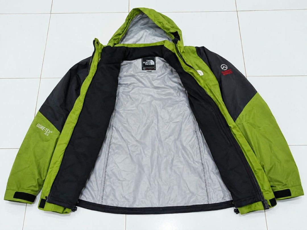 The North Face Summit Series Gore-Tex Jacket (Category: Coats, Jackets and Outerwear) located in Bulacan. Submitted by annenicathriftthriftlang (Listing ID 1462322215, Image 2). Description: - Authentic Green & Black The North Face Jacket - Waterproof Gore-Tex Material - Summit Series - Built for Outdoor Adventures - Features a Protective Hood - Convenient Zipped Pockets - Adjustable Hem for a Custom Fit - Ideal for Hiking, Trekking, and Rainy We