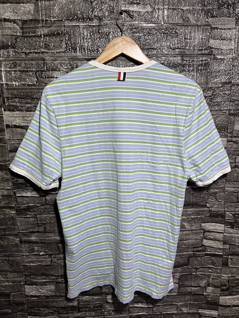 Thom browne Striped Crew Neck Shirt (Category: Luxury Apparel) located in Manila. Submitted by flex_curation (Listing ID 1462386264, Image 3). Description: 20X26 FRONT LENGTH 27BACK IN VERY GOOD CONDITION BACOOR CAVITE LOC.