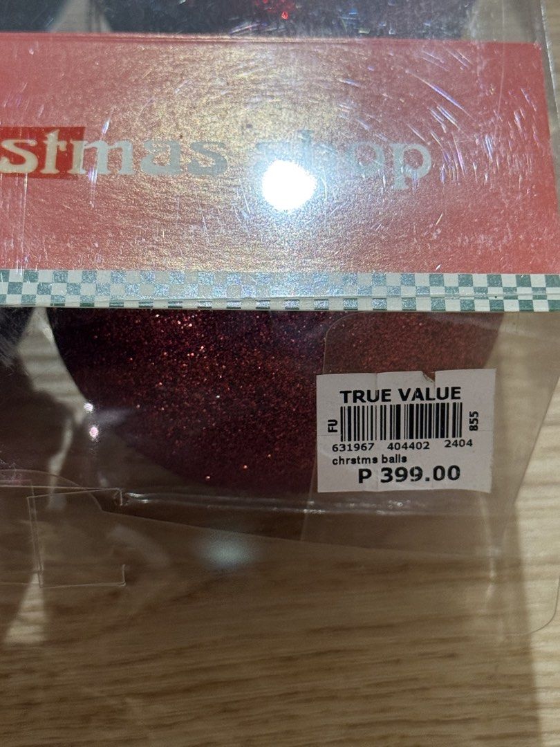 True Value Red Christmas Balls Ornaments Set (Category: Other Home Decor) located in San Juan City. Submitted by vix13 (Listing ID 1462402549, Image 3). Description: - Set of red Christmas balls from True Value - Includes both glittery and plain finishes - used ones - total value is P1548.25.