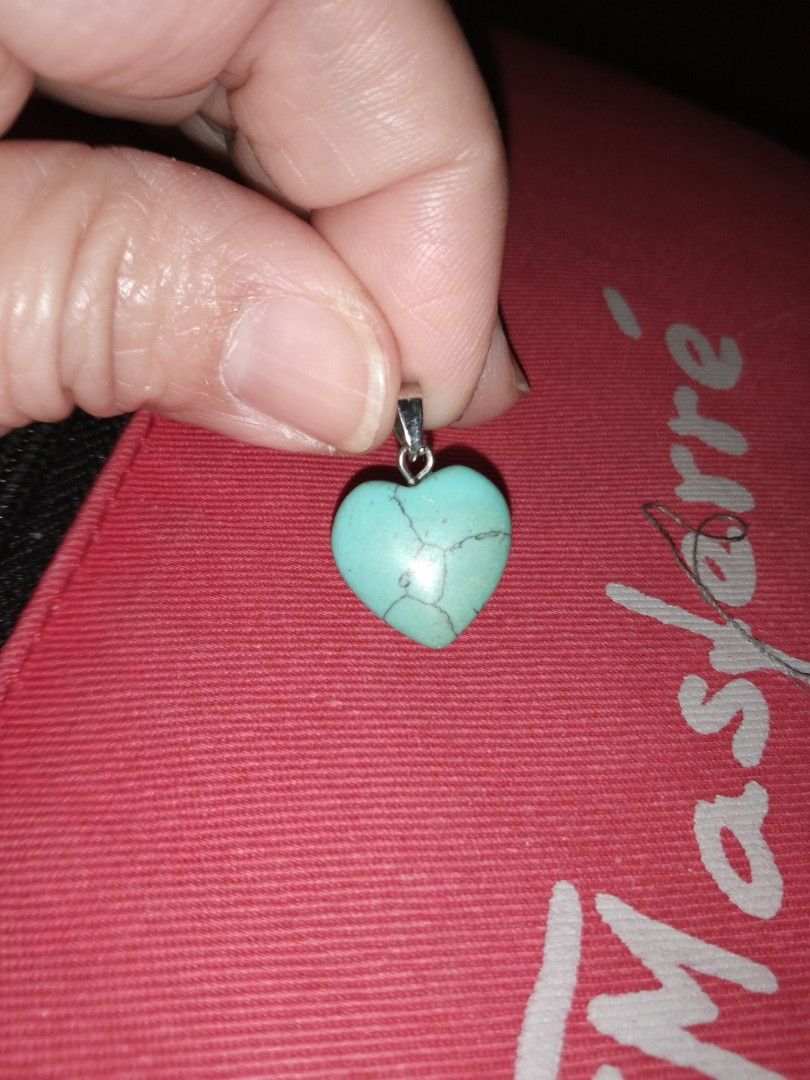 Turquoise heart pendant (Category: Necklaces) located in Quezon City. Submitted by eidorableshop (Listing ID 1462273176, Image 1). Description: .