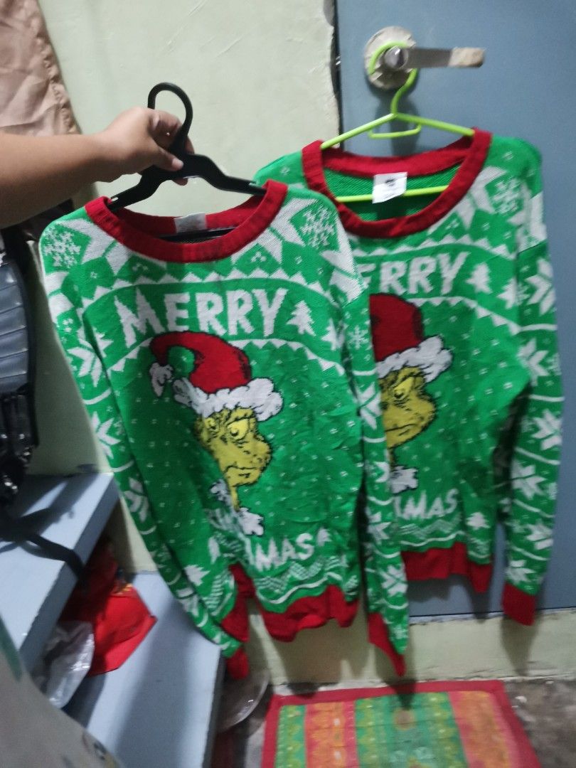 Ugly christmas knitted sweater (M) (Category: Coats, Jackets and Outerwear) located in Manila. Submitted by mharl16apron (Listing ID 1462439288, Image 1). Description: Meduim 2pcs avail Need wash All items are from bale please manage.