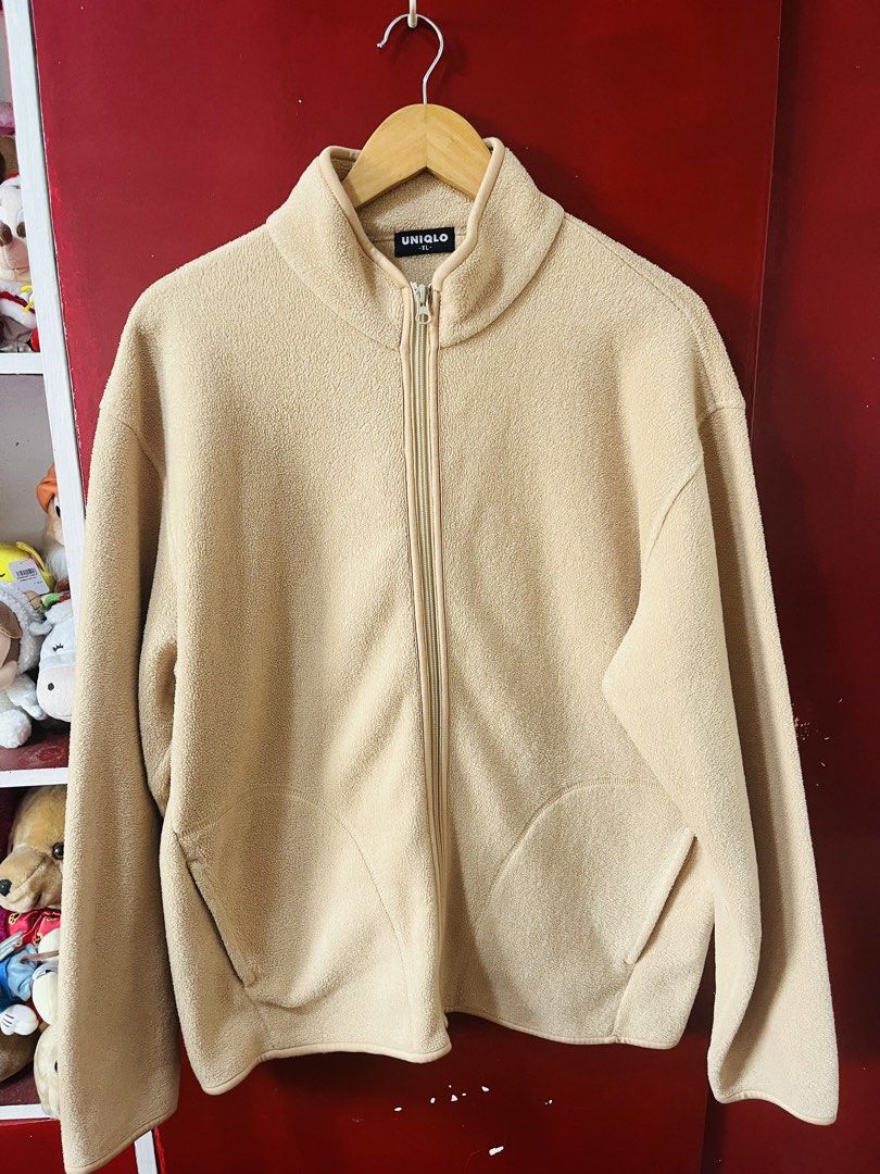 UNIQLO fleece full-zip jacket (Category: Coats, Jackets and Outerwear) located in Quezon City. Submitted by wacpon_061972 (Listing ID 1462305322, Image 1). Description: UNIQLO fleece full-zip jacket, size XL, in a very nice light beige/natural color (W-25L-28).