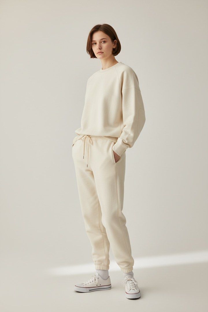 Uniqlo JW Anderson Set (Category: Sets or Coordinates) located in Lipa City. Submitted by lifestyled (Listing ID 1462374425, Image 1). Description: Uniqlo +J w Anderson cream set Worn once as brand new Aa- 18” L- 21.5” Bottom- 13” L- 36” 💯 Authentic.