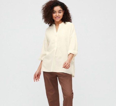 UNIQLO linen blend top (Category: Shirts) located in San Jose del Monte. Submitted by mamiracky (Listing ID 1462349456, Image 1). Description: .