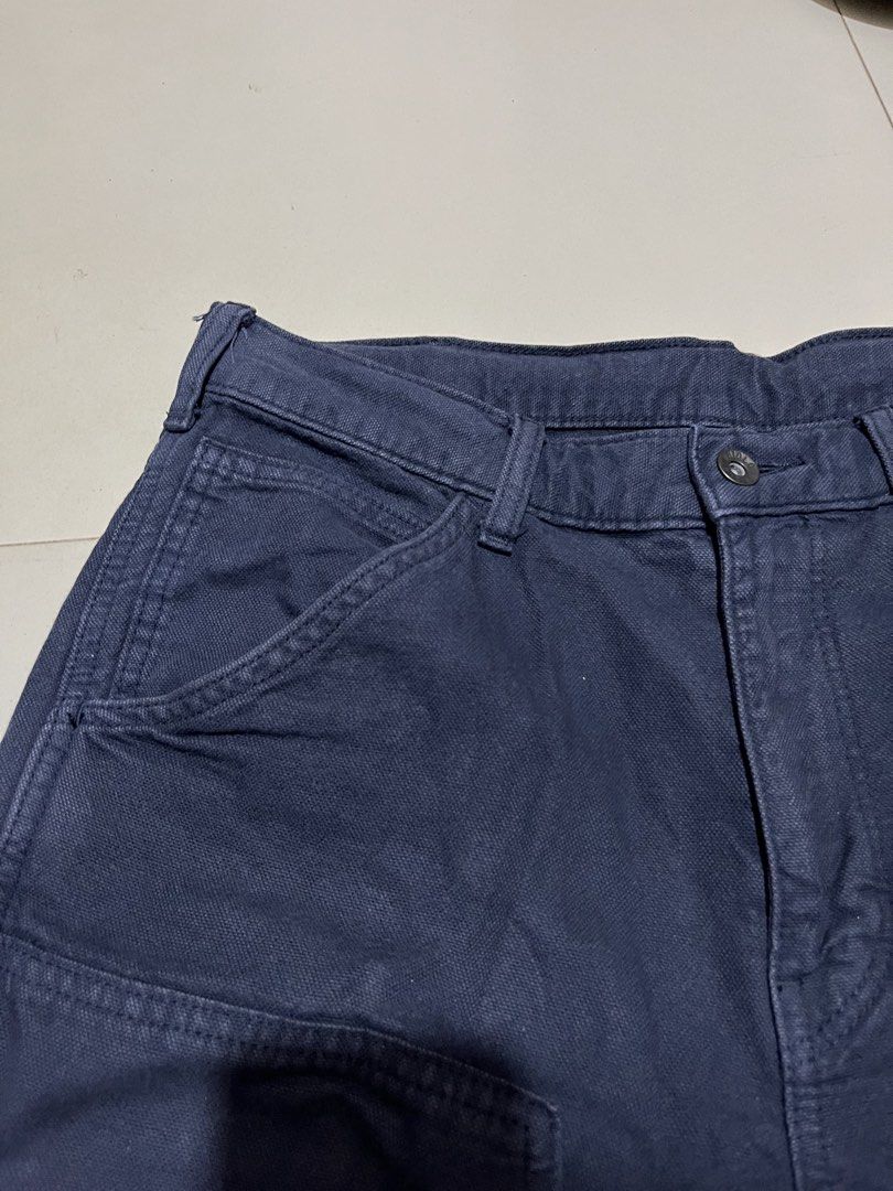 Uniqlo Navy Blue Carpenter Pants (Category: Jeans) located in Tuguegarao City. Submitted by desuu_ (Listing ID 1462389342, Image 2). Description: - Uniqlo Navy Blue Carpenter Pants - Material: 100% Cotton - Fit: Relaxed with multiple pockets - Size: L 38 W 16 | S on tag.