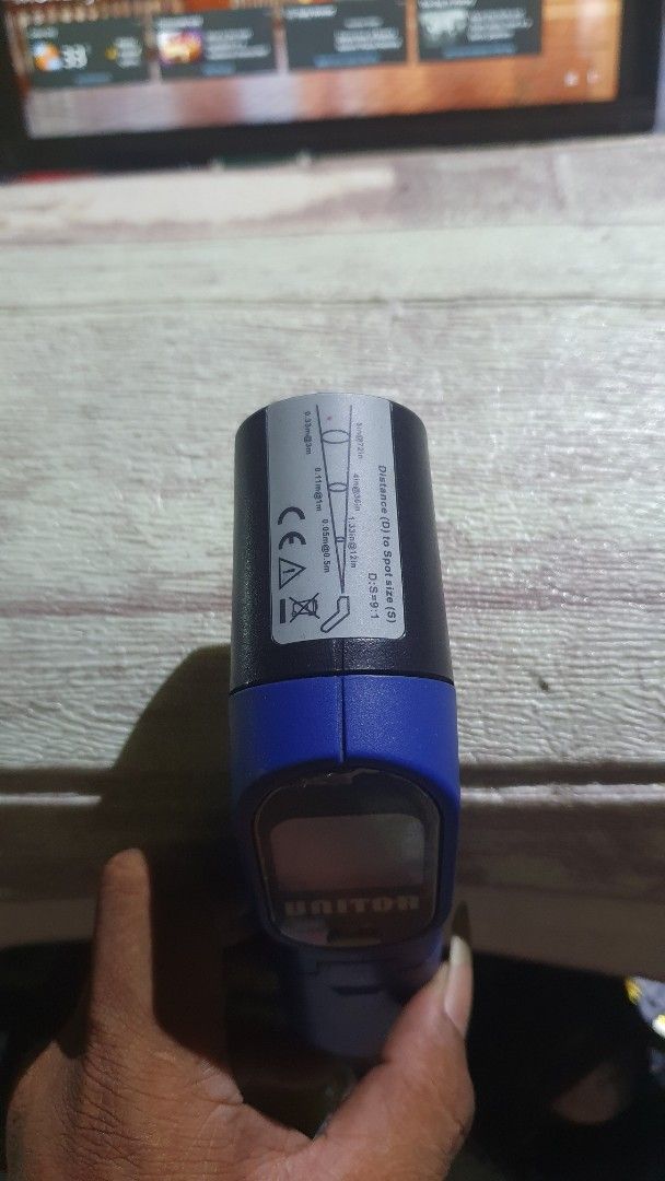 UNITOR Infrared Thermometer Gun (Category: Health Monitors & Weighing Scales) located in Cebu City. Submitted by gelmarbrig15075 (Listing ID 1462435117, Image 2). Description: - UNITOR Infrared Thermometer - Measures temperature from a distance - Features a laser pointer - Selectable Celsius or Fahrenheit readings - Ideal for quick temperature checks - Proven to work well.