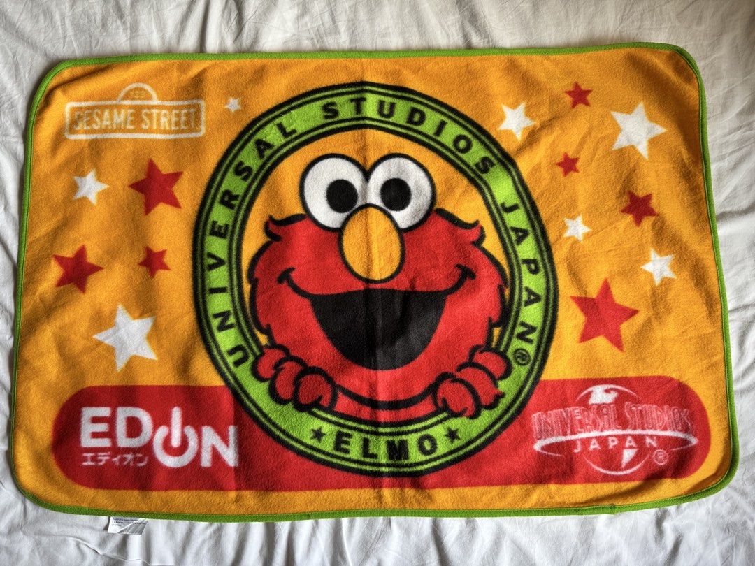 Universal Studios Japan x Edion Elmo Fleece Blanket (Category: Accessory Holder, Box & Organizers) located in Manila. Submitted by thevintage90_sretro. (Listing ID 1462297292, Image 1). Description: is a Universal Studios Japan x Edion Elmo Fleece Blanket one size / length 27 inches / width 40 inches legit dm.