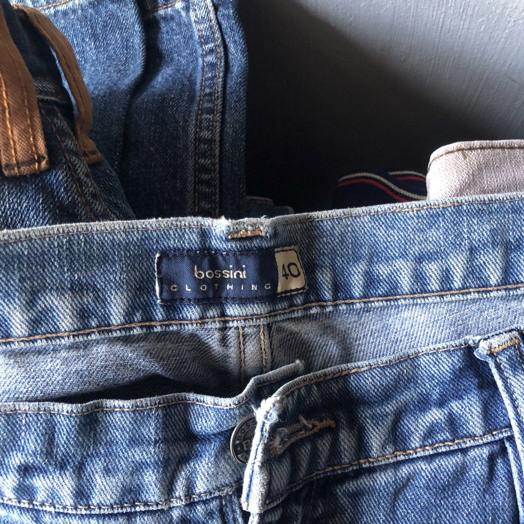 VINTAAGE BOSSINI PANTS (Category: Jeans) located in Manila. Submitted by momosshix2001 (Listing ID 1462346299, Image 1). Description: Waist:40 LENGTH:40 HEM:9 600 shipped.