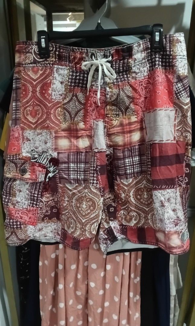 Vintage billabong surf Patchwork Shorts Size 34 (Category: Shorts) located in Caloocan City. Submitted by lourdma (Listing ID 1462336127, Image 3). Description: - Eye-catching patchwork design with paisley and plaid patterns. - Comfortable elastic waistband with adjustable drawstring. - Secure button and zip fly closure. - Made from durable 100% polyester fabric. - Ideal for everyday casual outfits..