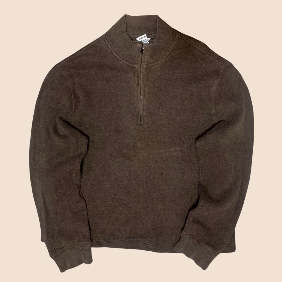 Vintage Calvin Klein Cropped Quarter Zip (Category: Coats, Jackets and Outerwear) located in Quezon City. Submitted by kreesta (Listing ID 1462282727, Image 2). Description: ✧ custom crop ✧ measurements as seen on photo ✧ height reference on photo: 5'10 ✦ message me for courier choices! ✦ shipping fee is to be shouldered by the buyer ✦ loc: tondo, manila or ust area MOP: Maya/Instapay RFS: decluttering.