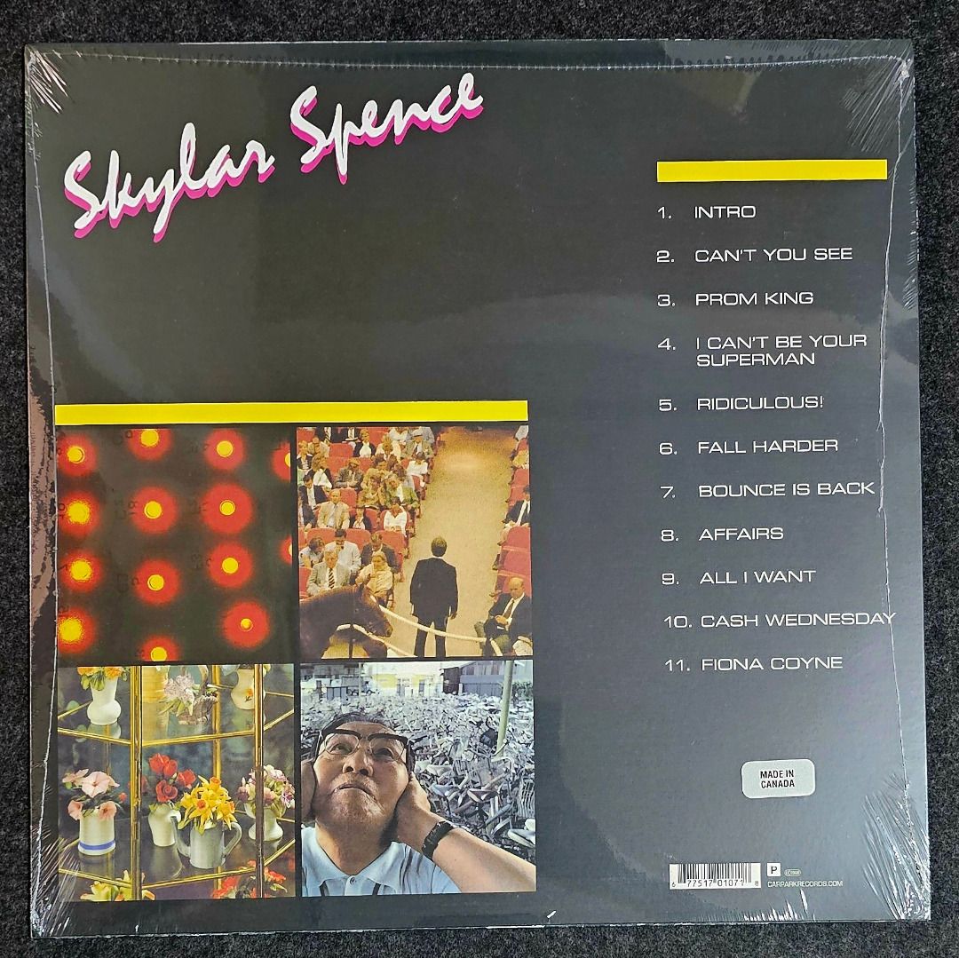 [Vinyl LP] Skylar Spence – Prom King (Category: Vinyls) located in Cainta. Submitted by bunnygod (Listing ID 1462324086, Image 2). Description: US pressed, 2015 Carpark Records – CAK107 📀 📂 New/sealed 🎶 Indie Pop A1 Intro A2 Can't You See A3 Prom King A4 I Can't Be Your Superman A5 Ridiculous! A6 Fall Harder B1 Bounce Is Back B2 Affairs B3 All I Want B4 Cash Wednesday B5 Fiona Coyne.