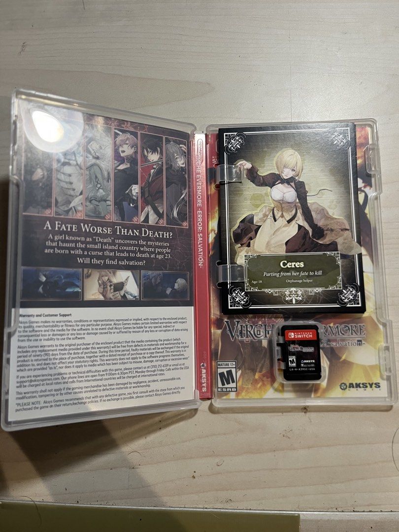 Virche Evermore: Error Salvation Switch Game (Category: Nintendo) located in Quezon City. Submitted by _rynne (Listing ID 1462350618, Image 2). Description: Virche evermore with cartridge, game case and character cards RFS: Completed the game na MOD: Lalamove or J&T (buyer shoulders SF) or meet up at SM North/Trinoma to test game/condition LOC: QC.