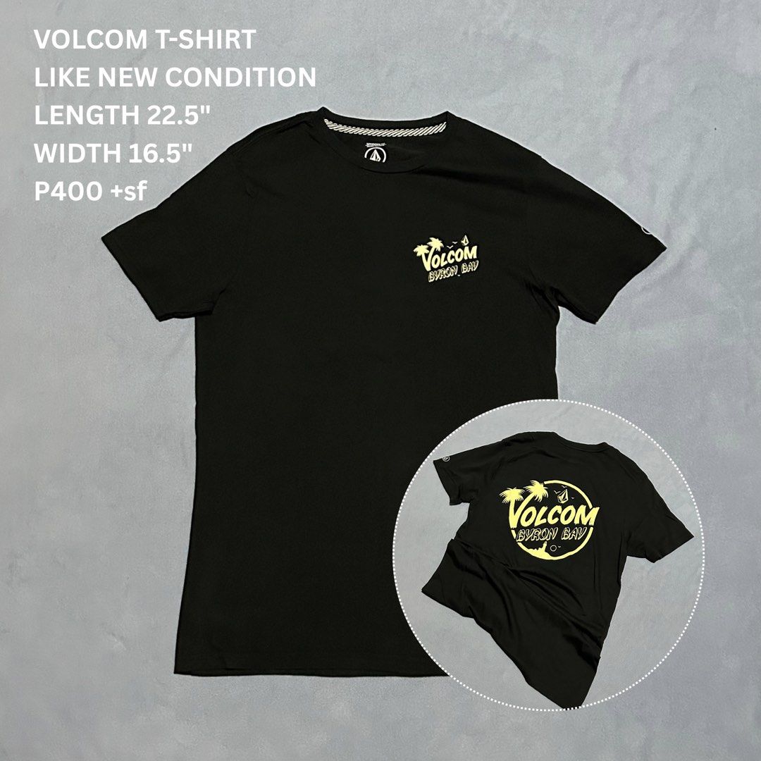 Volcom Byron Bay T-Shirt Black (Category: Tshirts & Polo Shirts ) located in Miagao. Submitted by mjhandpicked (Listing ID 1462365982, Image 1). Description: Volcom Byron Bay T-Shirt Color: Black Size: S on tag (can fit up to M) Condition+Color: 9.5/10 Please no rush shipping unless available😊 MOP: GCash MOD: J&T Express Location: Iloilo Province .