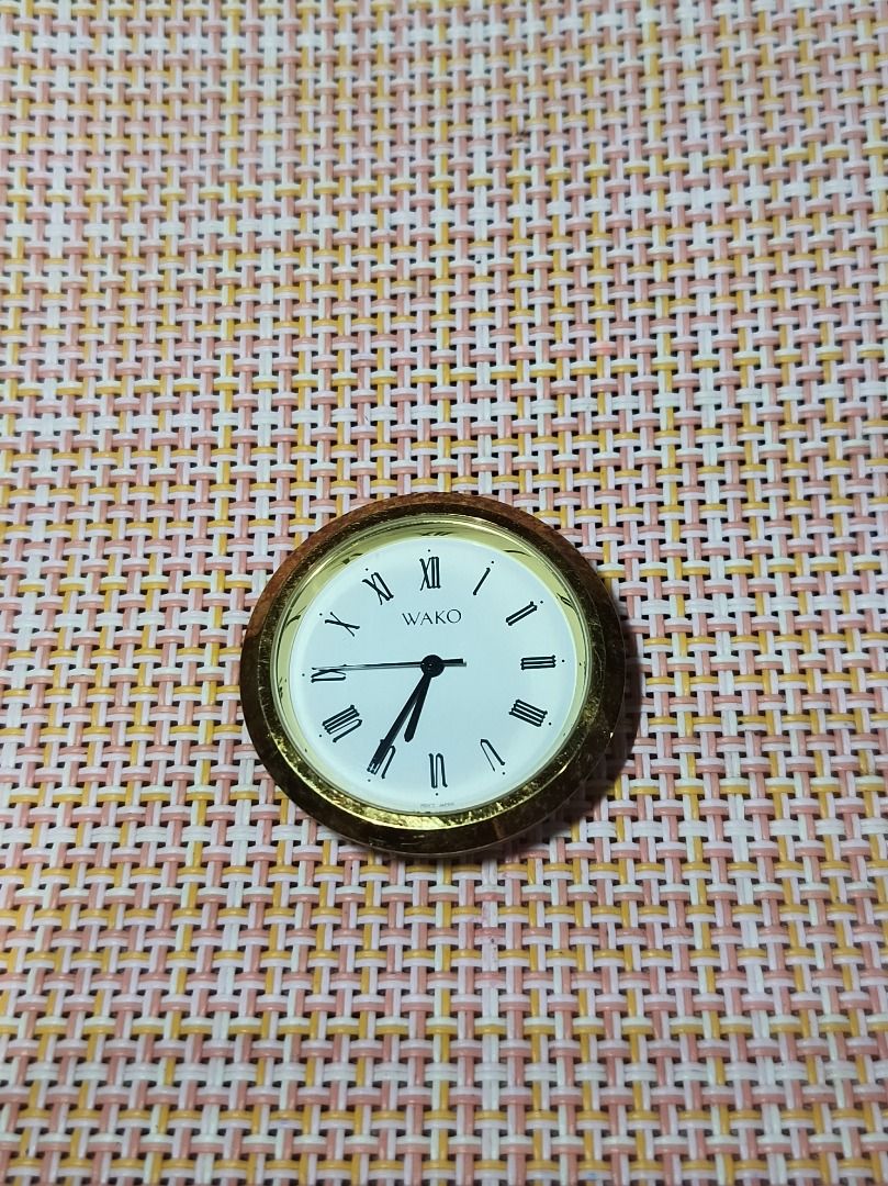 Wako Watch Face with Roman Numerals (Category: Women's Watches) located in San Leonardo. Submitted by burgossanleonardo.12345 (Listing ID 1462405144, Image 1). Description: - Round watch face from Wako - Features Roman numerals - Gold-tone bezel - Caseback details: Base Metal Bezel, Stainless Steel Back, Assembled in Taiwan - Ideal for watch repair or custom build projects.
