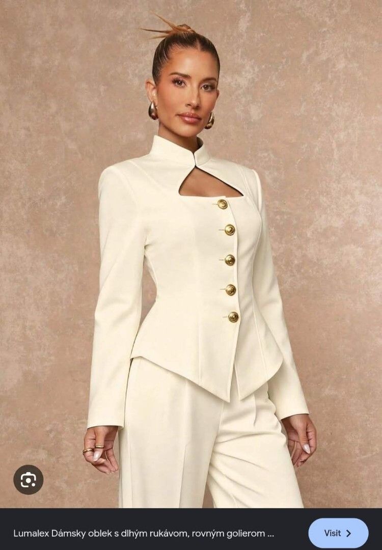 White blazer (Category: Longsleeves) located in Lipa City. Submitted by appleblossomscloset_abc (Listing ID 1462329426, Image 1). Description: 📸 (First Photo) Reference Photo Only (from Google) This image is for reference to show the style/design only. Actual item may vary slightly in color, fabric, or details. Rest assured the item is of good quality! 💛.