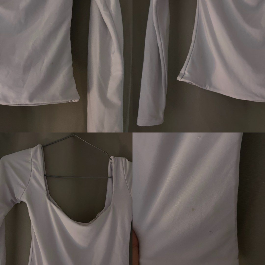 white longsleeves (Category: Longsleeves) located in Manila. Submitted by lovedbygela19 (Listing ID 1462264318, Image 2). Description: - fav lobgsleeves I've had since it doesn't turn yellowish - has dotted stain - bought this sa orange app - small .