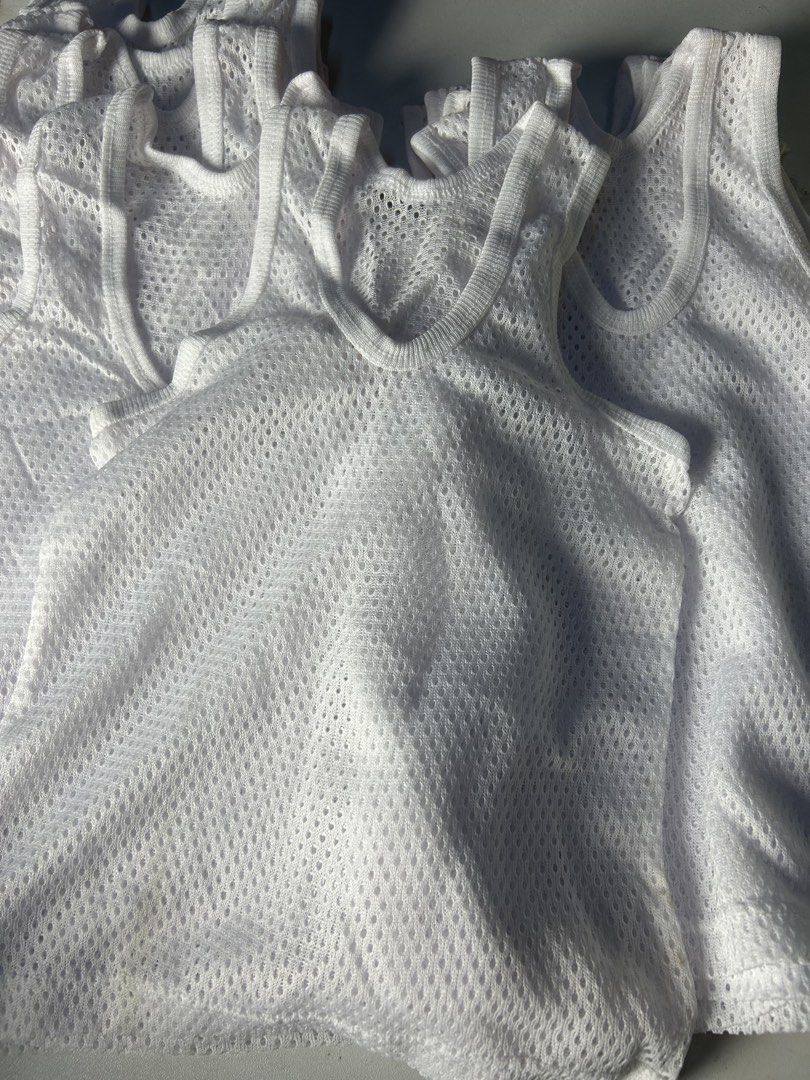 White Mesh Tank Tops Bundle 12pcs Medium Size (Category: Sleeveless) located in Paranaque City. Submitted by super_9.9 (Listing ID 1462349791, Image 1). Description: 📦 **READY TO SHIP** 🚚 **Monday – Friday** ⏰ **9:00 AM – 6:00 PM** 12 - Bundle of white mesh tank tops - Breathable and lightweight fabric - Versatile: great for layering or wearing on its own - Suitable for sports or casual wear - Multiple sizes available (check photos for details)