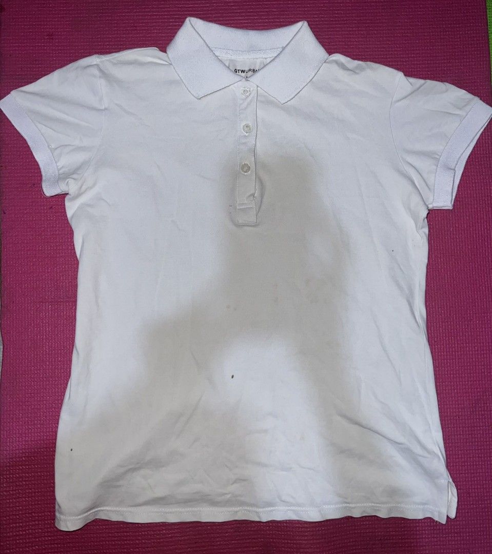 White Polo Shirt (Category: Shirts) located in Rizal. Submitted by youngpenguin.ae303d (Listing ID 1462380243, Image 1). Description: Used once, for training only.