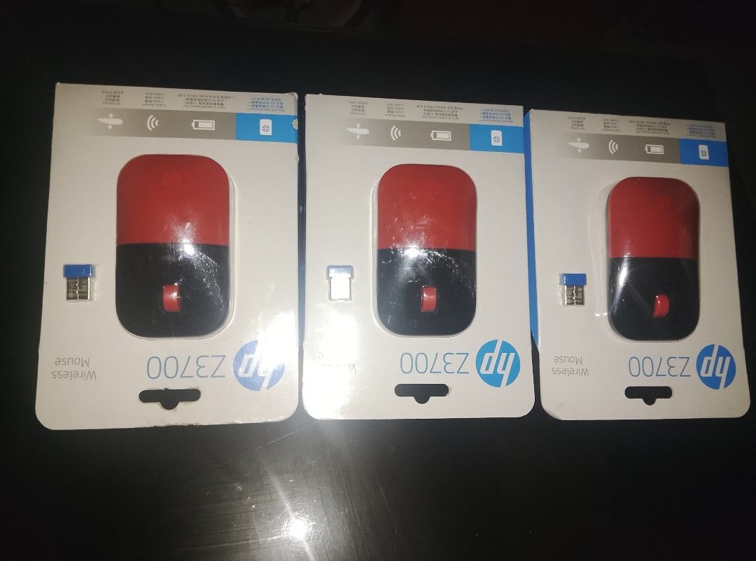 Wireless Mouse HP (Category: Mouse & Mousepads) located in Quezon City. Submitted by caxia.82379 (Listing ID 1462315555, Image 1). Description: HP wireless mouse brandnew. delivery via lalamove sf sagot ng buyer. wala po warranty. meron po ako 3 pcs color red 850 each.