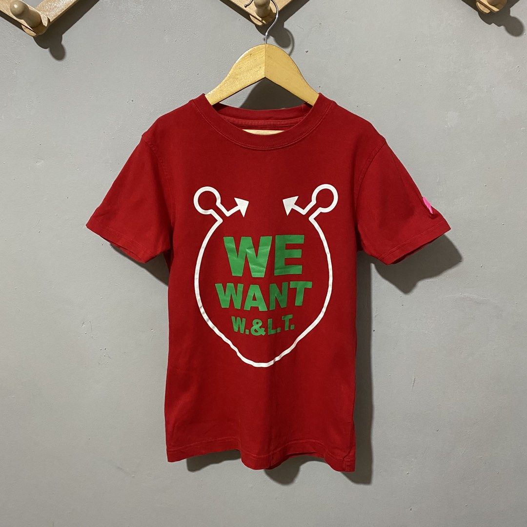 W&LT "We Want W&LT" Shirt (Category: Luxury Apparel) located in Manila. Submitted by streetrags.ph (Listing ID 1462389290, Image 1). Description: W&LT "We Want W&LT" Shirt Size: Small 15x21 Excellent condition .