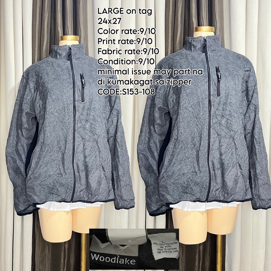 Woodlake Fleece Jacket - Large (Category: Coats, Jackets and Outerwear) located in Naga. Submitted by rmapprl (Listing ID 1462395169, Image 1). Description: - Brand: Woodlake - Type: Fleece Jacket - Color: Grey - Size: Large (fits 24x27) - Condition: Color & Print 9/10, Fabric 9/10 - Ideal for: Casual wear.