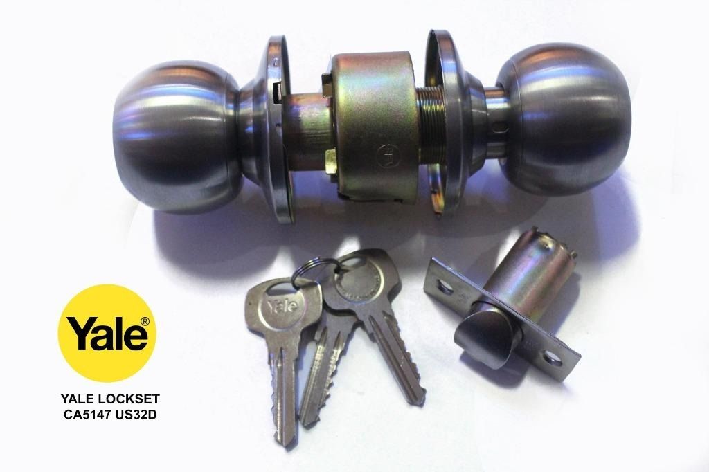 Yale Lockset CA5147 US32D (Category: Locks, Doors & Gates) located in Quezon City. Submitted by ultrapetronne (Listing ID 1462334885, Image 3). Description: Product Name: CA5147 US32D 60BS Common/Generic Name: Cylindrical Knobset Model: Cylindrical Knobset CA 5147 US32D- Entrance 60mm B/S (SS) .