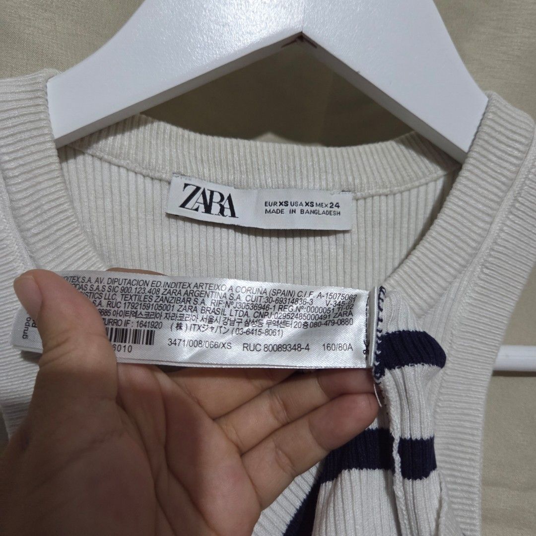 ZARA KNIT (Category: Sleeveless) located in Santiago. Submitted by fromboxes (Listing ID 1462264978, Image 2). Description: Like new XS keri S Ships thru J&T Isabela North Luzon Shipping Nationwide No rush shipping 😊😊.