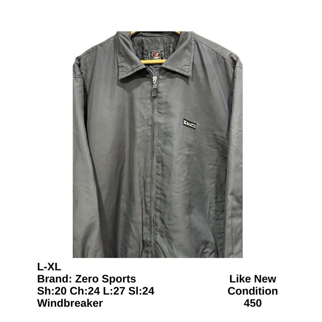 Zero Sports Windbreaker Jacket (Category: Coats, Jackets and Outerwear) located in Bulacan. Submitted by rlemonfashionshop (Listing ID 1462418148, Image 2). Description: Premium Class Quality Items. Actual Item on Photo with Good/Mint Condition. Message us for inquiries, more information and confirmation. Wash before wearing. Thank you so much..