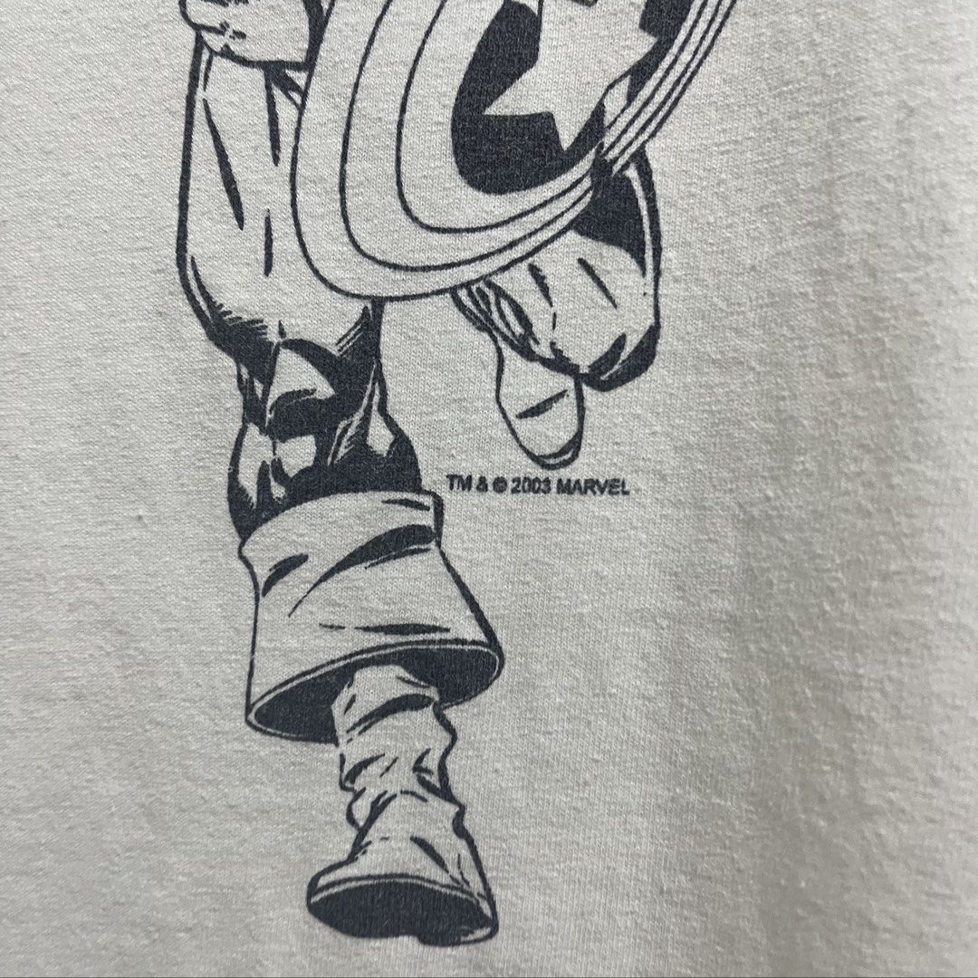 00 vintage captain america (Category: Activewear) located in Sipalay. Submitted by trustmeyoullbefine (Listing ID 1461866892, Image 3). Description: Small fit 19W 26L License to marvel Cut tag 1 2 2 Need wash.