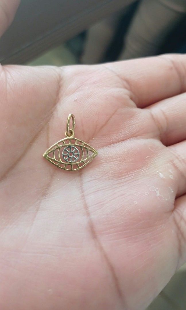 18K Saudi Gold Evil Eye Pendant (Category: Charms) located in Manila. Submitted by RealGoldPawnable18K21K24K (Listing ID 1462479079, Image 2). Description: .