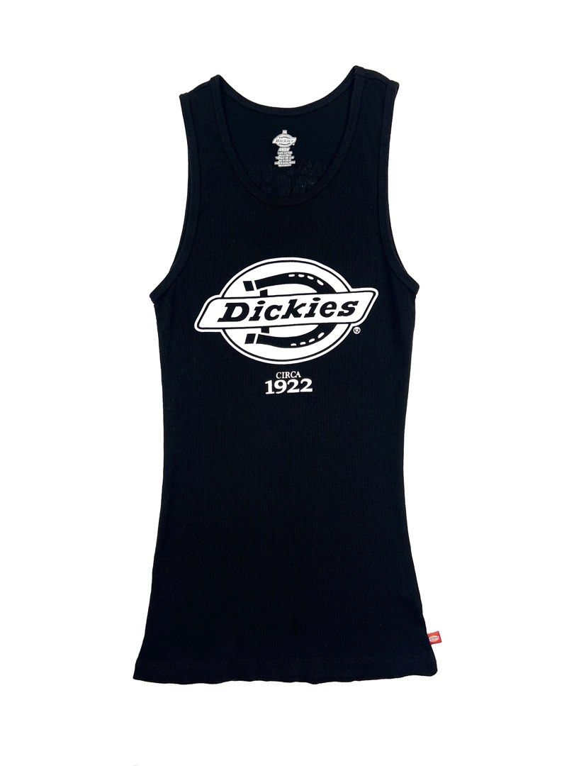 2000’s Dickies Ribbed Tank Top (Category: Sleeveless) located in Angeles City. Submitted by fruits.ph (Listing ID 1462493780, Image 1). Description: Measurements B:13” W:11.5” L:26” Size on Tag: M Best Fit: L-XL *Flat lay measurements* Mannequin Size: M (34”; 25”) Color Rate: 10/10 Flaws: None Fabric Type: Ribbed Cotton/ Stretchable Fabric ***Color may vary due to lighting. This item is properly washed and disinfected.*** .