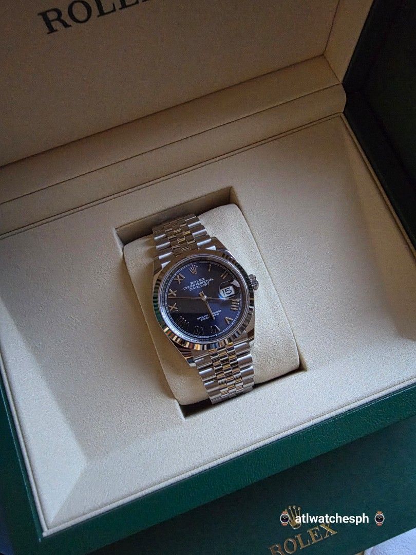 2026 DATE-JUST 36 BLUE ROMAN (Category: Luxury Watches) located in Taguig. Submitted by atlwatchesph (Listing ID 1462516439, Image 2). Description: 🔹️ 2026 DATE-JUST 36 🔹️ MODEL 126234 🔹️ YEAR 2026 BRAND NEW COMPLETE SET 🔹️ FLUTTED WHITEGOLD BEZEL JUBILEE BRACELET AND NEW ROMAN INDICES 🔹️ UNISEX 36MM SIZE 🏷🇵🇭 797,000.00 ⌚️ Watch posted is available & in stock 🤝 📲 Posted price Slightly negotiable. For serious inquiries- please message me